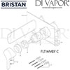 Bristan Flute Wall Mounted Bath Filler Spares